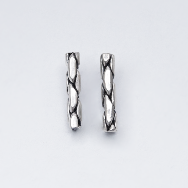 Short Woven Bar Earrings